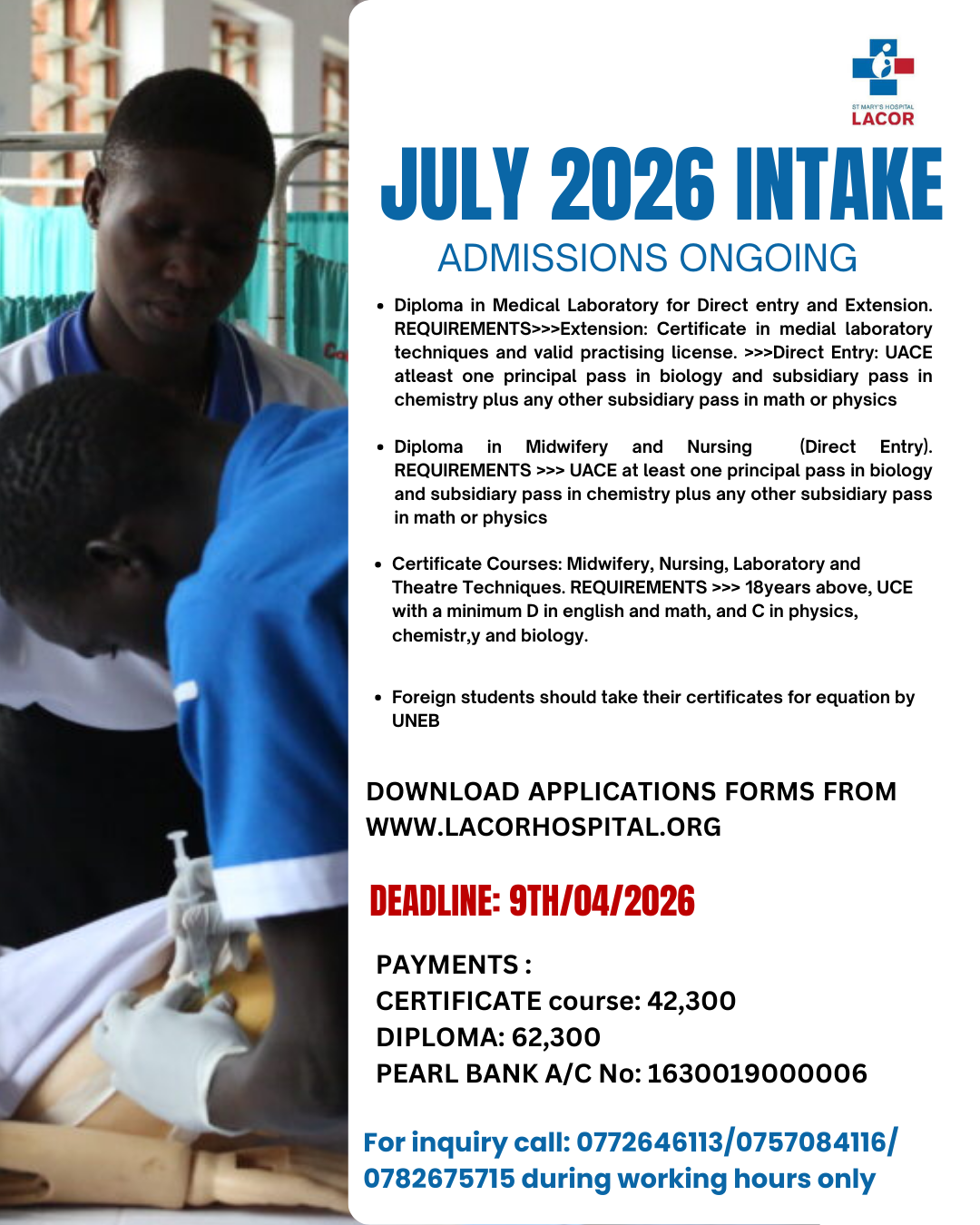 July 2026 intake